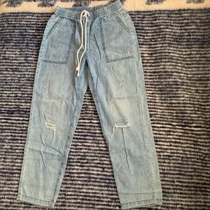 Aerie drawstring jeans